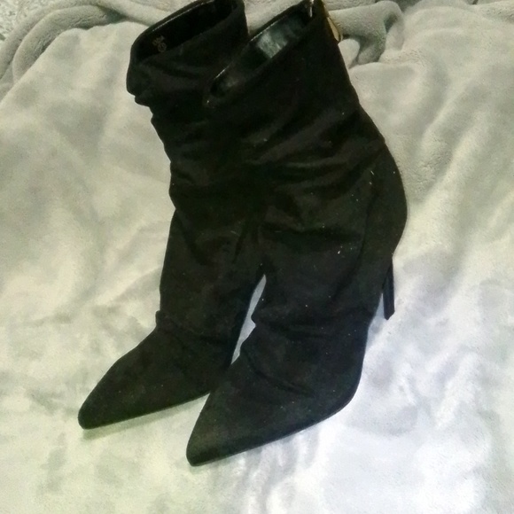 So Me sz 7.5 women's black suede boots - Picture 2 of 2